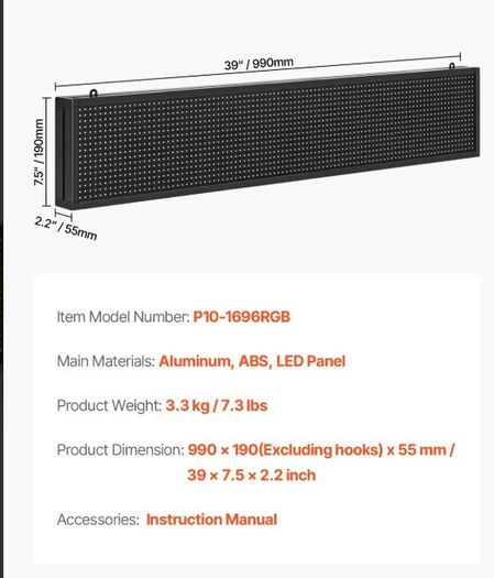 Programmable LED Sign Bluetooth