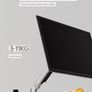Newscene Extended 3 level Single monitor arm stand in black Image 8