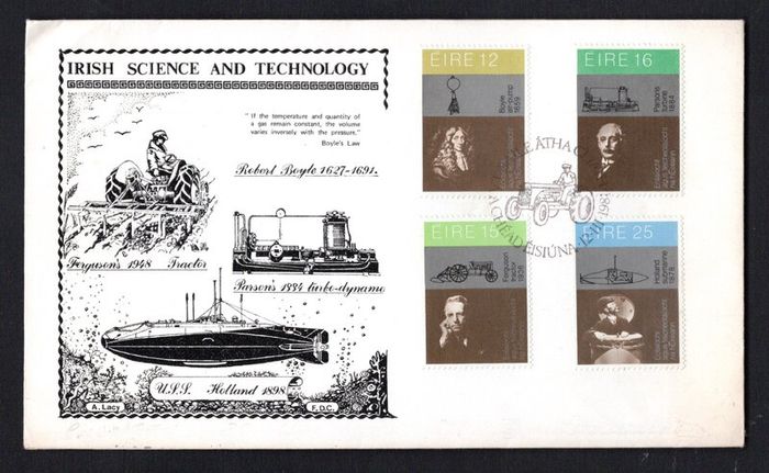1981 Ireland Science & Technology Commemorative Stamps Hibernian Illustrated First Day Cover (FDC)