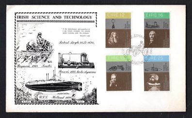 1981 Ireland Science & Technology Commemorative Stamps Hibernian Illustrated First Day Cover (FDC)