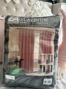 Brand New 90" x90" Chenille eyelet curtains