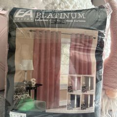 Brand New 90" x90" Chenille eyelet curtains