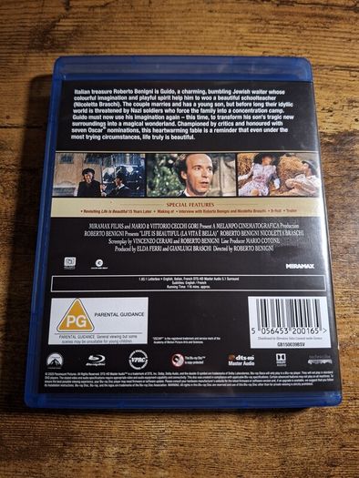 "Life Is Beautiful" (1997) Blu-ray - free standard postage