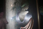 Art Deco lady picture holographic