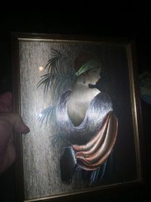 Art Deco lady picture holographic