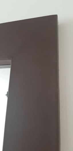 Large Leather  Framed Mirror