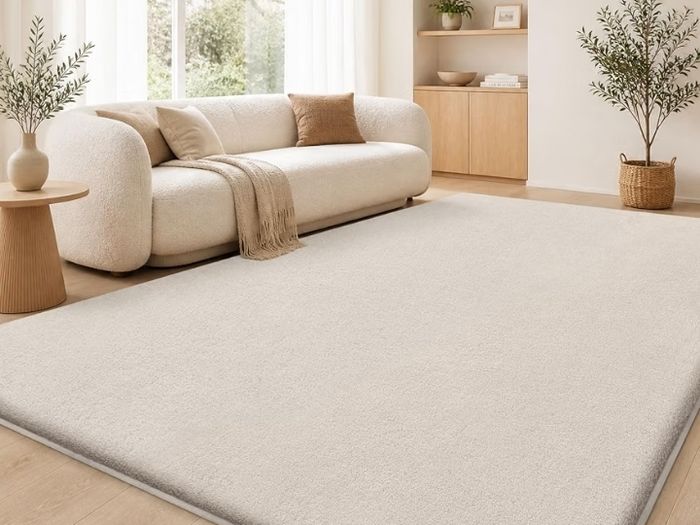Modern Rugs Living Room Non-Slip Carpet, 120x160 cm, Beige  Extra Soft Machine Washable, Non-Shedding Area Rugs, Thick Memory Foam Backing, Home Decor for Bedroom, Nursery, Office