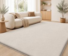 Modern Rugs Living Room Non-Slip Carpet, 120x160 cm, Beige  Extra Soft Machine Washable, Non-Shedding Area Rugs, Thick Memory Foam Backing, Home Decor for Bedroom, Nursery, Office