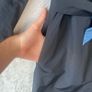 Max Mara City Italian Reversible Wrap Trench Coat Navy Cornflower Image 5