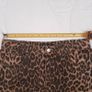 Zara Brown Leopard Print Denim Front Slit Midi Skirt Size M Image 10