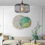 Black Light Shade Ceiling, 30CM Diameter Big Metal Lampshades for Ceiling Lights, Modern Designer Ceiling Light Shade, Lamp Shades Ceiling for Bedroom, Living Room, Kitchen, Hallway, Office Image 6