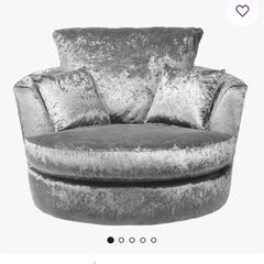 Romelia velvet swivel barrel chair