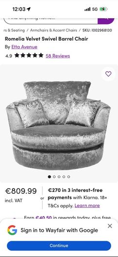 Romelia velvet swivel barrel chair