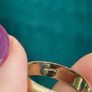 9ct Gold Ring With Blue Gemstone, Size O Image 6