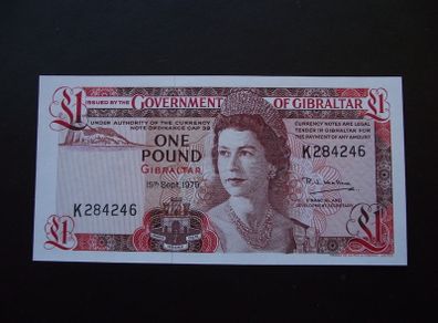 Gibraltar. Unc 1 Pound (15-9-1979) Ordinance Cap 39