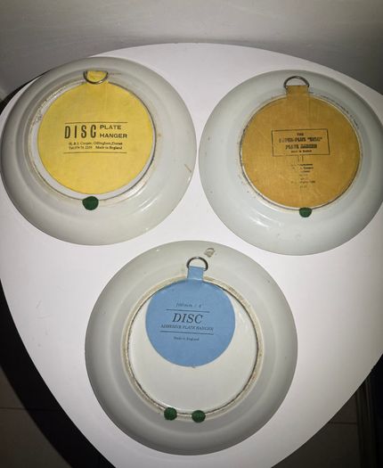 Set of 3 Antique 19th C. Chinese Export Rose Medallion Plates