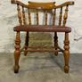 A large Victorian beech armchair. Image 3