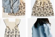 M&amp;S girls cotton dress and denim jacket new with tags bnwt