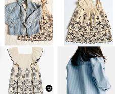M&S girls cotton dress and denim jacket new with tags bnwt