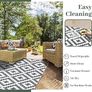 Outdoor Rug for Patios Waterproof, Anti-slip Plastic Straw Garden Mat Carpet UV Resistant Indoor Area Rugs for Camping, Deck, Beach, Picnic, Backyard (120x180cm, Grey & White) Image 4