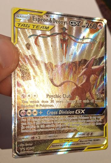 Espeon & Deoxys GX (SM240) promo pokemon card