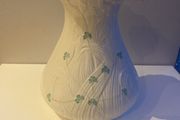 Beleek extra large Daisy Vase with hand painted shamrocks