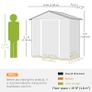 Garden Shed 6.5ft x 3.5ft Large Metal Shed for Outdoor Storage with Double Sliding Doors and 4 Vents Image 2