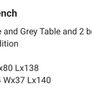 White and grey kitchen table with benches Image 6