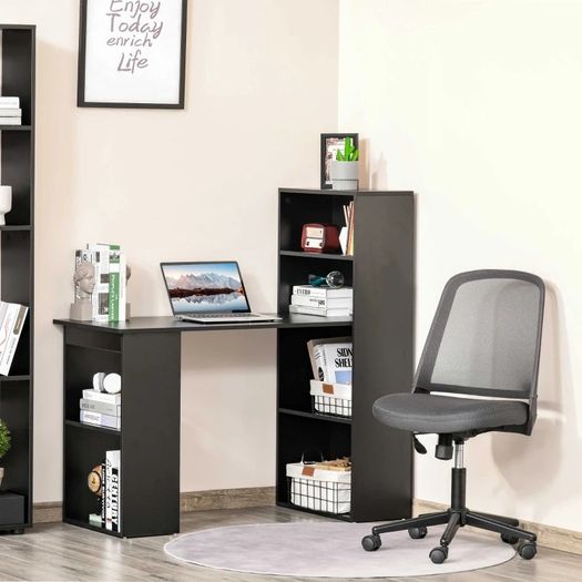 120cm Modern Computer Desk Bookshelf Writing Table Workstation 6 Shelves (FREE SHIPPING)
