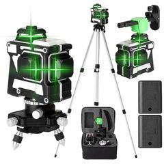 KKmoon Laser Level Self-leveling 3D 12 Lines Laser Level Tool Vertical Horizontal Lines Green Laser Beam Line
