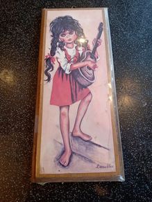 Vintage Lein Mei Print on Wood New Sealed