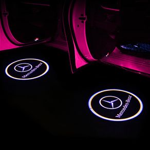 2x Car Door Lights Logo Laser Decor Project Ghost Lamp For Mercedes Benz A B C M ML GLA GLS E Class W176 W205 W166 W246 W212