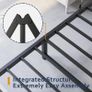 Metal Single Bed Frame with Storage and Shelf Headboard, 3ft Upholstered Metal Single Bed Frame with Slats Enhanced Support, No Box Spring Needed, Noise Free,Easy Assembly,Dark Gray bed frames Image 7