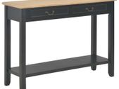 Console Table Black 110x35x80 cm Wood