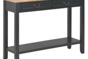 Console Table Black 110x35x80 cm Wood