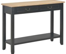 Console Table Black 110x35x80 cm Wood