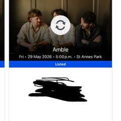 2 x Front standing tickets for Amble