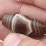 Vintage Middle Eastern Yemeni Suliemani Natrual Eye Agate Bead Amulet Image 5