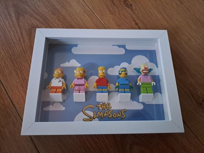 The Simpsons Lego minifigures  - framed
