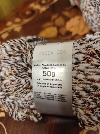 10 X Metallic Gold Wool Sirdar Double Knit Balls