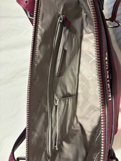 Michael Kors Jet Set Saffiano Leather Tote Bag Burgundy