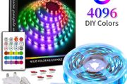 LED Lights Strips 5m/16.4ft, 4096 DIY Color Bason Color Changing led Strip Lights with 24 Key IR Remote, RGB SMD 5050 LED Strips with Timing Off, Mood Lights for Kitchen Home Christmas Decorations [Energy Class A+]