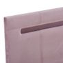 Bed Frame with LED Pink Fabric 135x190 cm Image 6