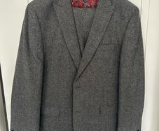 grey mens wool suit