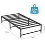 3ft Single Bed Heavy Duty Steel Slats Single Metal Bed Frames Image 2