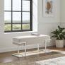 Axon Modern Pink Velvet Bench with Gold Metal Frame 100x34x45cm Image 4