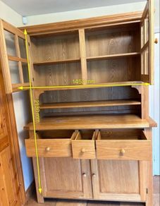 soild oak cabinet