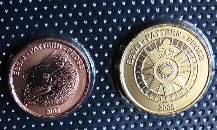 Falkland Islands Euro Probe Essai coins set 2008 euro Prototype Specimen
