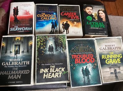 Crime Fiction Complete set of Strike Novels 8 Books by Robert Galbraith aka J K Rowling