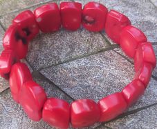 Red coral bracelet